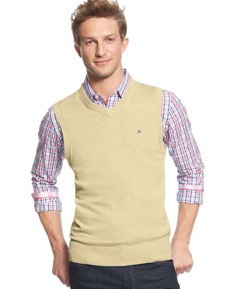 tommy hilfiger sweater heren sale|tommy hilfiger men sleeveless sweater.